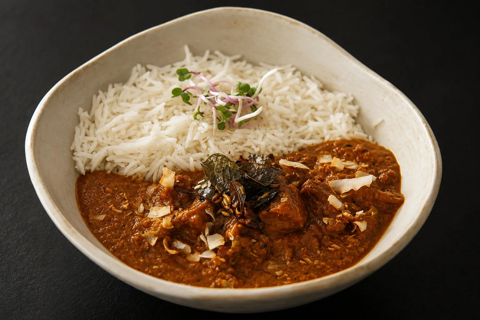 Lamb Madras Curry s ryžou v UNU